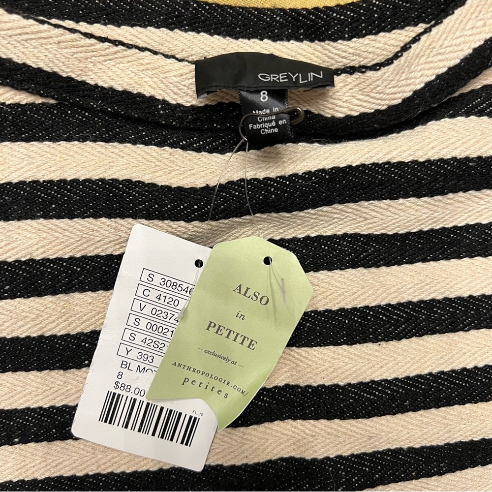 Anthropologie Greylin Striped Swing Skirt NWT Flare Mini Skirt - Picture 5 of 6